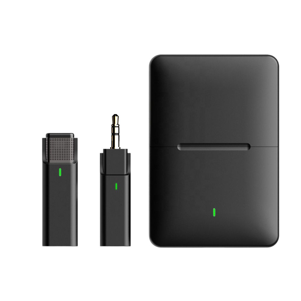 Wireless Clip-On Lavalier Microphone High-Fidelity Lapel 3.5mm Port for Camera