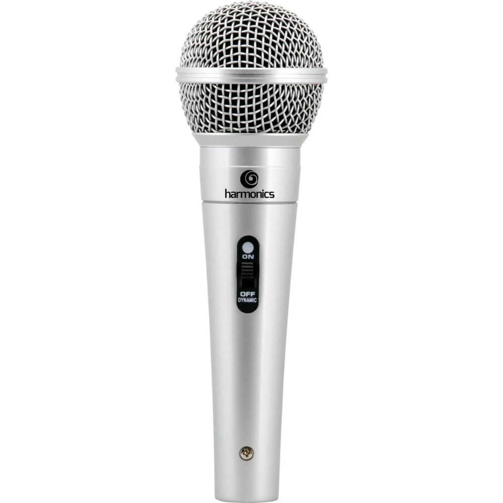 Harmonics MDC201 Hypercardioid Dynamic Microphone 4.5M Cable, Professional Grade Mic, Silver